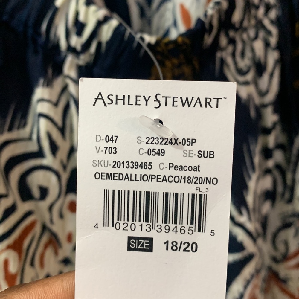 Ashley Stewart NEW Halter Jumpsuit 18/20 Peacock Wide Leg Palazzo Romantic Party - Picture 13 of 15